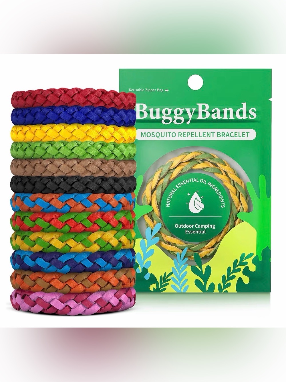 Mosquito repellent, bracelets. Multiple colors! Pack of 10.
